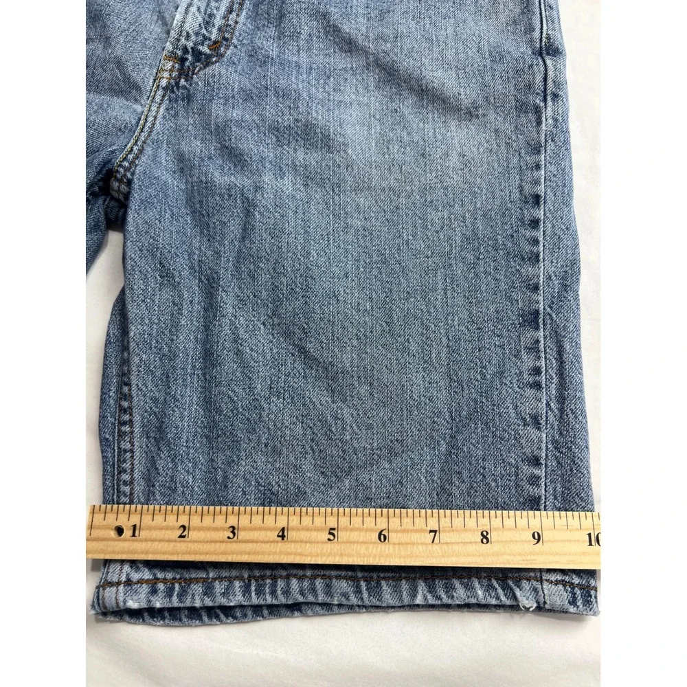 Levi's 505 Regular Fit Denim Shorts Mens Size 33 Blue Cotton Casual Workwear PG3